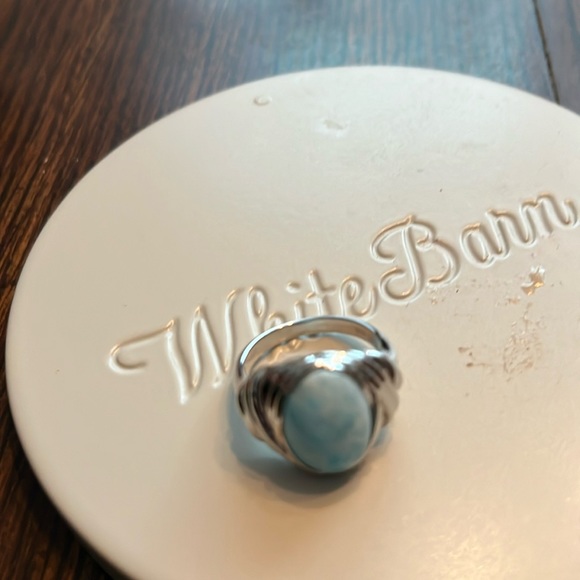 Jewelry - Affinity gems sterling silver stamped Larimar ring